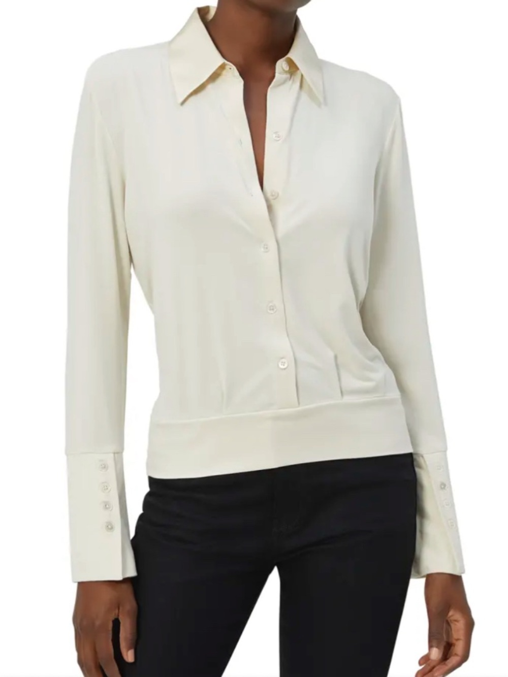 Equipment Loice Button-Up Shirt Size S Cream Beautiful Chic Sold Out Quiet Lux
